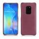 Huawei Mate 20 leather cover - Prune vintage ( Pantone 512C ) 