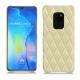 Capa em pele Huawei Mate 20 - Beige - Couture ( Nappa - Pantone 7502C ) 