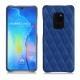 Funda de piel Huawei Mate 20 - Bleu océan - Couture ( Nappa - Pantone 293C ) 