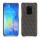 Huawei Mate 20 leather cover - Anthracite - Couture ( Pantone 424C ) 