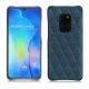Huawei Mate 20 leather cover - Indigo - Couture ( Pantone 303U ) 
