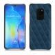 Coque cuir Huawei Mate 20 - Blu mediterran - Couture