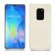 Huawei Mate 20 leather cover - Blanc escumo