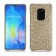 가죽 커버 Huawei Mate 20 - Autruche desert