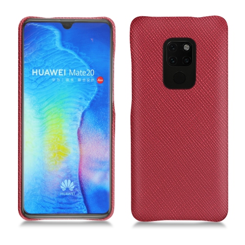 Capa em pele Huawei Mate 20Rouge passion ( Pantone #a6192e ) 