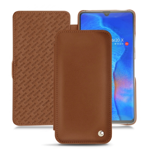 Huawei Mate 20 X leather casesMarron ( Nappa - Pantone #8B4720 ) 