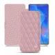 Housse cuir Huawei Mate 20 X - Rose - Couture ( Nappa - Pantone 2365C ) 