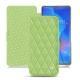 Custodia in pelle Huawei Mate 20 X - Vert olive - Couture ( Nappa - Pantone 578U ) 