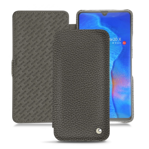 Huawei Mate 20 X leather casesAnthracite ( Pantone #41403c ) 