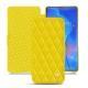 가죽 커버 Huawei Mate 20 X - Jaune fluo - Couture