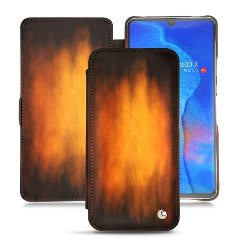 Capa em pele Huawei Mate 20 XFauve Patine