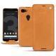 Google Pixel 3 XL leather case - Mandarine vintage ( Pantone 165C ) 
