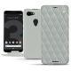 Housse cuir Google Pixel 3 XL - Gris - Couture ( Nappa - Pantone W428C ) 