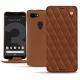 Capa em pele Google Pixel 3 XL - Marron - Couture ( Nappa - Pantone 1615C ) 