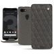 Google Pixel 3 XL leather case - Anthracite - Couture ( Pantone 424C ) 