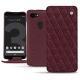 Lederschutzhülle Google Pixel 3 XL - Lie de vin - Couture ( Pantone 5115C ) 