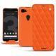 Google Pixel 3 XL leather case - Orange fluo - Couture