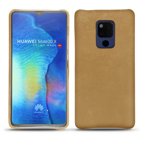 Huawei Mate 20 X leather cases and coversSable vintage ( Pantone #9b7340 ) 