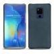 Coque cuir Huawei Mate 20 X - Jean vintage ( Roughtcut - Pantone 285U  ) 