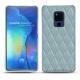 Funda de piel Huawei Mate 20 X - Bleu ciel - Couture ( Nappa - Pantone 277C ) 