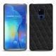 Huawei Mate 20 X leather cover - Ebène - Couture ( Sleek P C12 - Black ) 