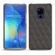 Coque cuir Huawei Mate 20 X - Anthracite - Couture ( Pantone 424C ) 