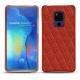 Custodia in pelle Huawei Mate 20 X - Papaye - Couture ( Pantone 180C ) 