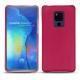 Huawei Mate 20 X leather cover - Rose fluo