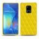 Coque cuir Huawei Mate 20 X - Jaune fluo - Couture