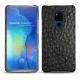 Huawei Mate 20 X leather cover - Autruche nero