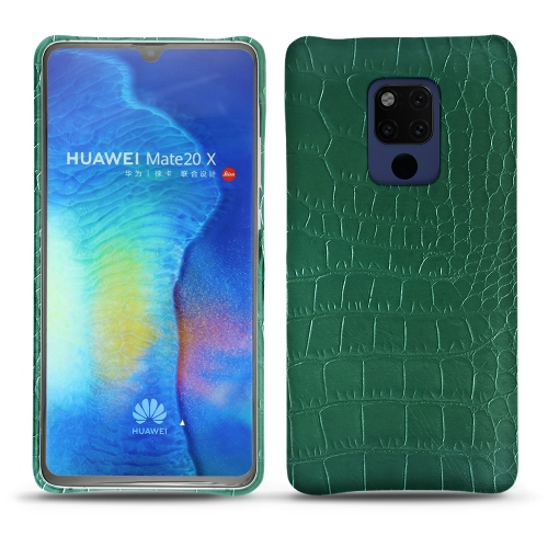 Funda de piel Huawei Mate 20 XCrocodile pino ( Pantone #173F35 ) 