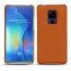 Huawei Mate 20 X leather cover - Orange vibrant
