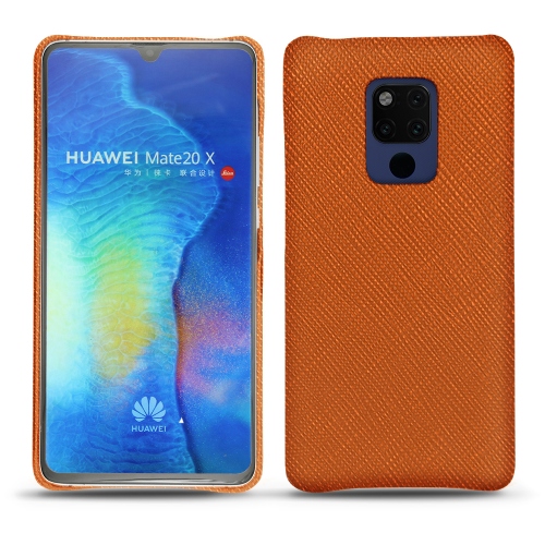 Huawei Mate 20 X leather cases and coversOrange vibrant ( Pantone #e36b39 ) 