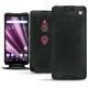 Housse cuir Sony Xperia XZ3 - Dark vintage ( Roughtcut - Black#5256 ) 