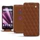 Funda de piel Sony Xperia XZ3 - Marron - Couture ( Nappa - Pantone 1615C ) 