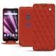 Funda de piel Sony Xperia XZ3 - Papaye - Couture ( Pantone 180C ) 