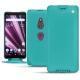硬质真皮保护套 Sony Xperia XZ3 - Bleu fluo