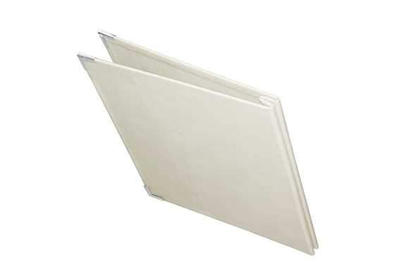 Restaurant menu cover with screwpost binding