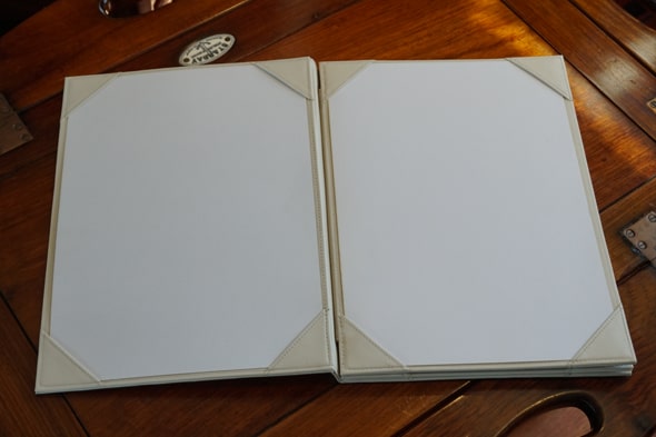 Carta de restaurante
