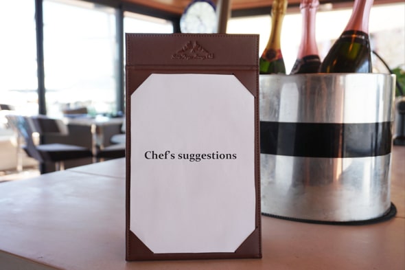 A5 Format table top menu holder