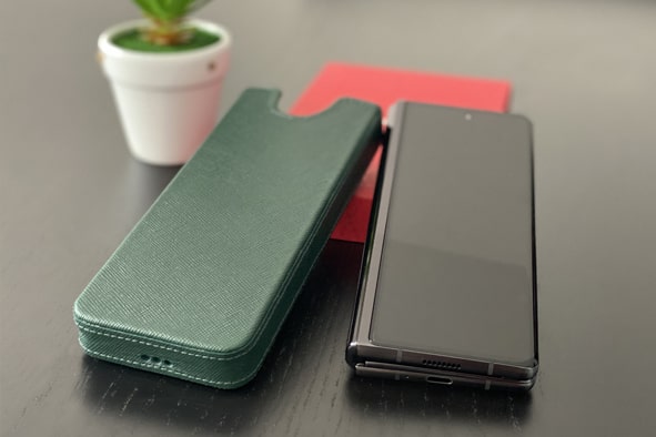 Capa em pele Samsung Galaxy Z Fold2 / Fold3