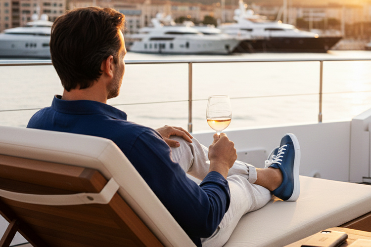 Sneaker in patina leather