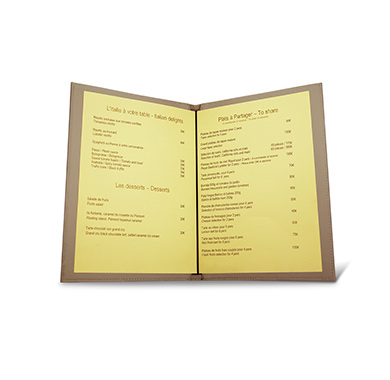 Menus for restaurant and room service - La Réserve Ramatuelle - France